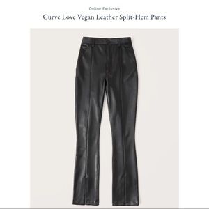 Abercrombie Curve Love Leather Split Seam Pants
